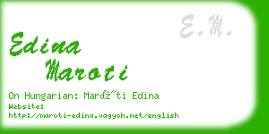 edina maroti business card